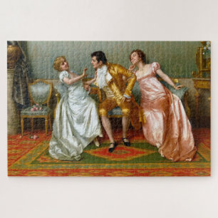 The Flirt by Vittorio Reggianini Jigsaw Puzzle