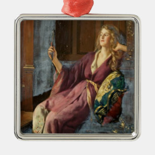 The Flirty Minx (by John Collier) Metal Ornament