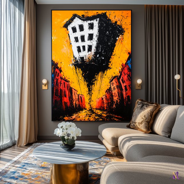 The Floating Abyss – Expressionist Surreal City Poster (Creator Uploaded)