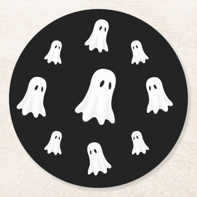 The Floating Ghost- Round Paper Coaster (Front)