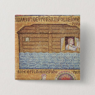 The Flood, from the Atrium, detail of Noah 2 Inch Square Button