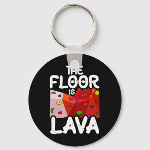 The Floor Is Lava Funny Rock Climbing Climb Boulde Keychain