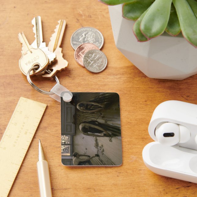 The Floor Scrapers by Gustave Caillebotte Keychain (Desk)