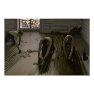 The Floor Scrapers by Gustave Caillebotte Poster
