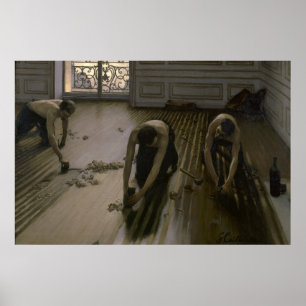 The Floor Scrapers by Gustave Caillebotte Poster