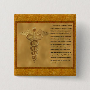 The Florence Nightingale Pledge 2 Inch Square Button