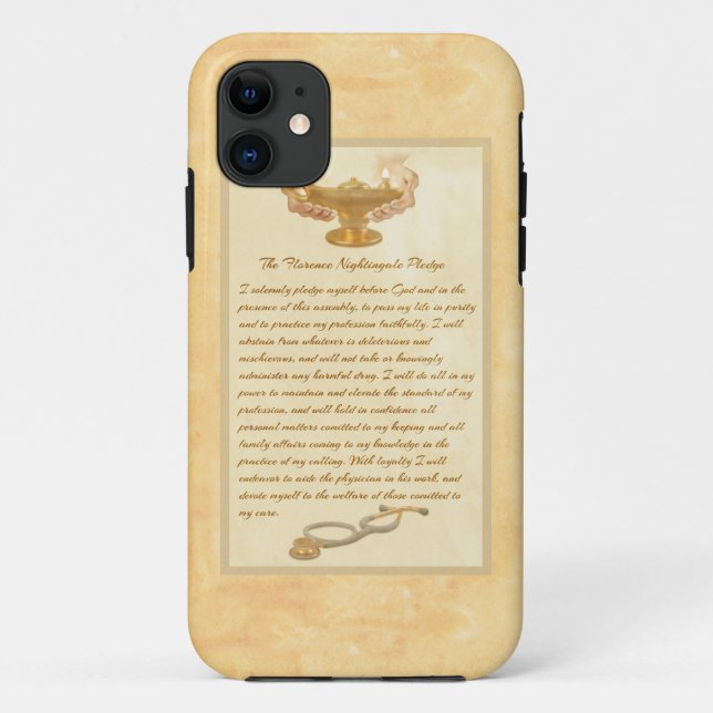 The Florence Nightingale Pledge Case-Mate iPhone Case (Back)