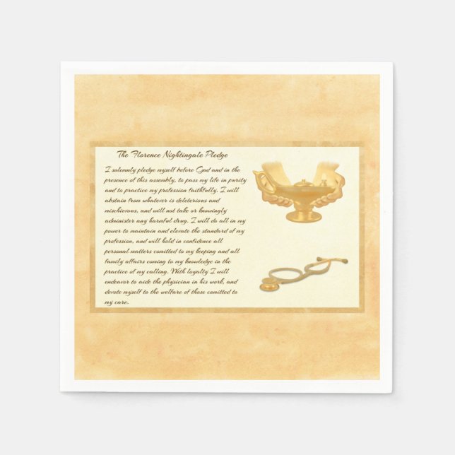 The Florence Nightingale Pledge Napkin (Front)
