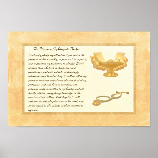 The Florence Nightingale Pledge Poster (Front)