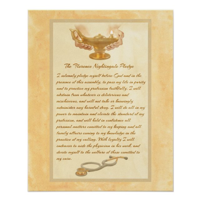 The Florence Nightingale Pledge Poster (Front)