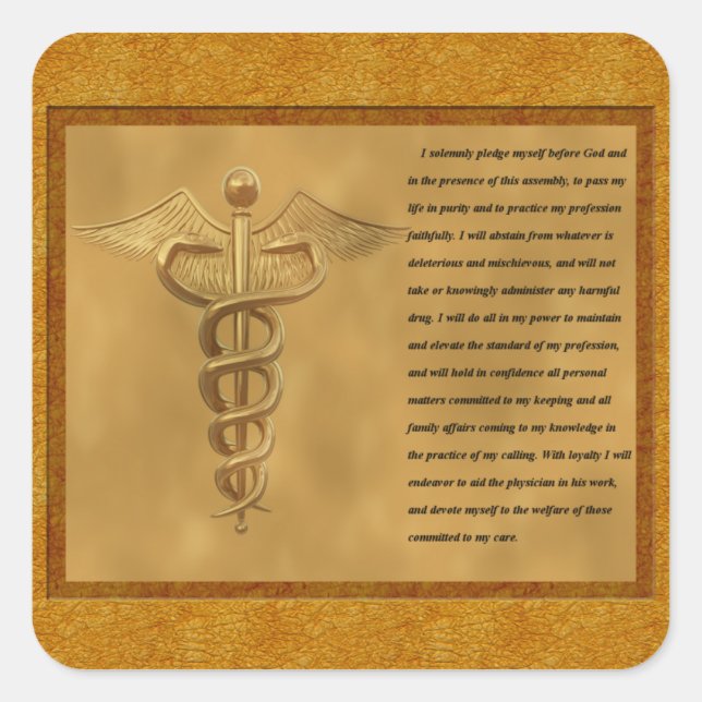 The Florence Nightingale Pledge Square Sticker (Front)