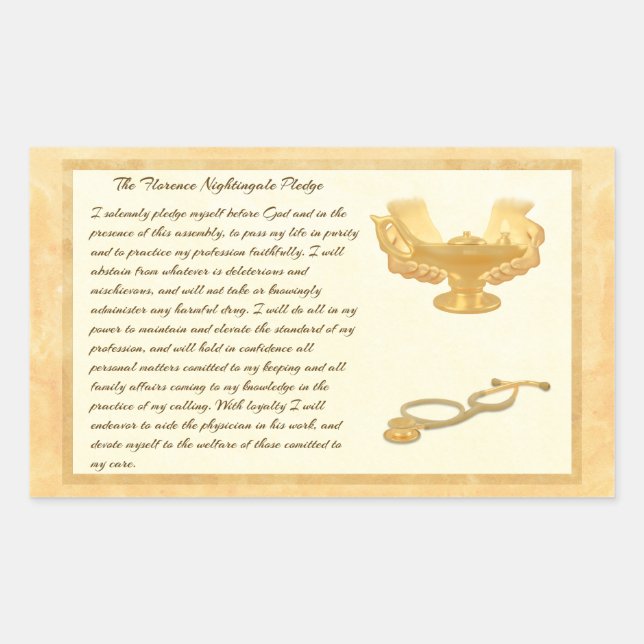 The Florence Nightingale Pledge Sticker (Front)