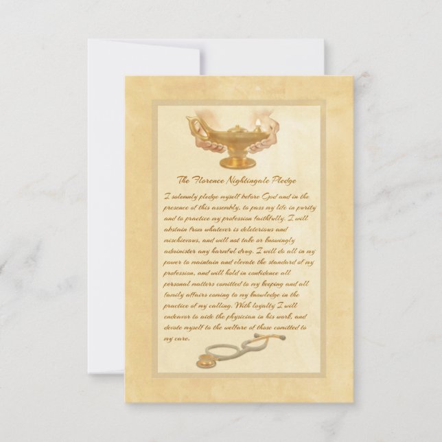 The Florence Nightingale Pledge Thank You Card (Front)
