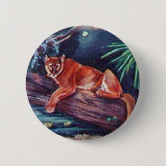The Florida panther in the swamp 2 Inch Round Button