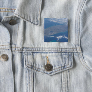 The Florida Peninsula. 2 Inch Square Button