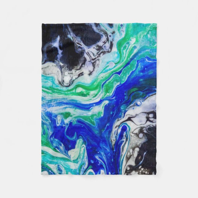 The flow of the River abstract painting Fleece Blanket (Front)