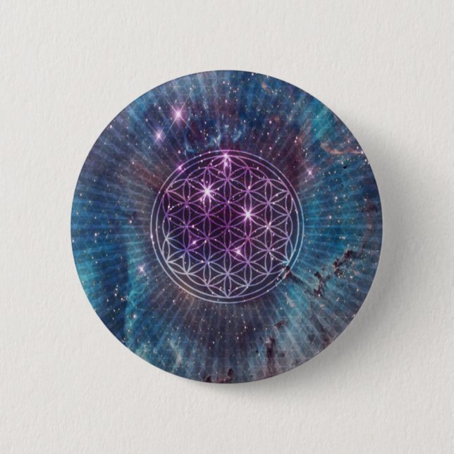 The Flower 2 Inch Round Button (Front)