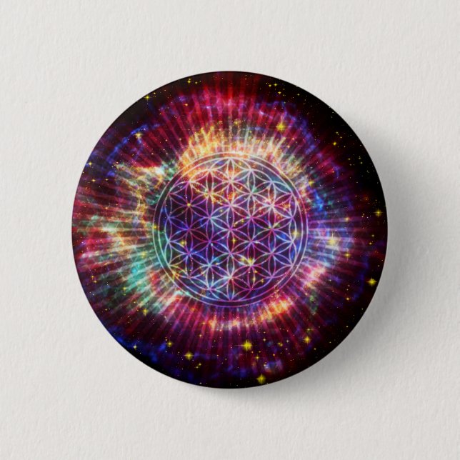 The Flower 2 Inch Round Button (Front)