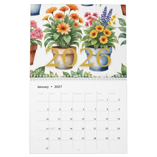 The Flower Calendar 2026 (Jan 2027)