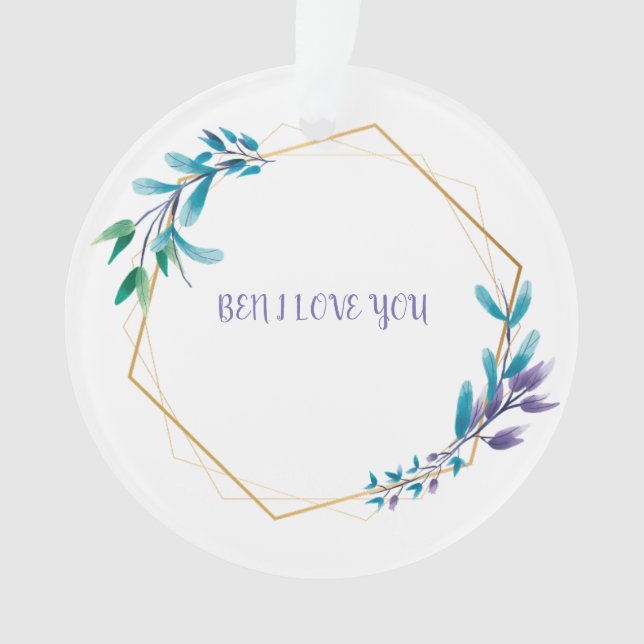 THE FLOWER DECORATION IS BLUE AND I LOVE YOU (Front)