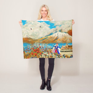 The Flower Girl Fleece Blanket, Small