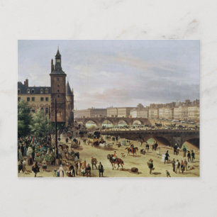 The Flower Market, 1832 Postcard