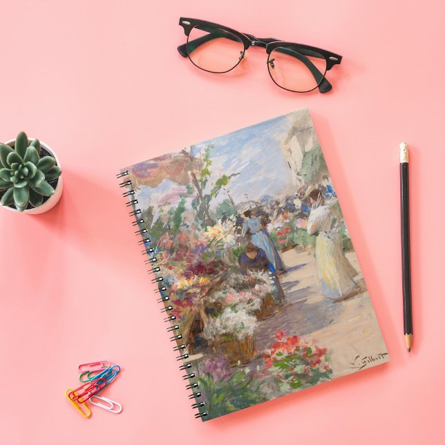 The Flower Market | Victor Gabriel Gilbert Notebook (Creator Uploaded)