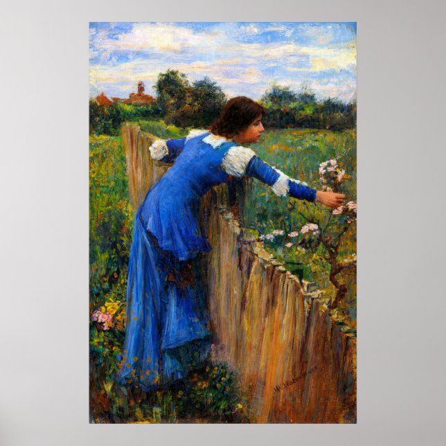 The Flower Picker by John William Waterhouse Poster (Front)