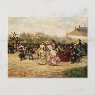 The Flower Sellers, 1883 Postcard
