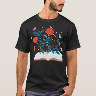 the flowers growing from book T-Shirt