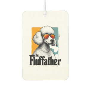 The Fluffather Poodle Vintage Funny Dog Mafia Vect Air Freshener