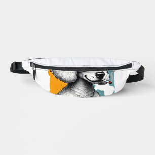 The Fluffather Poodle Vintage Funny Dog Mafia Vect Fanny Pack
