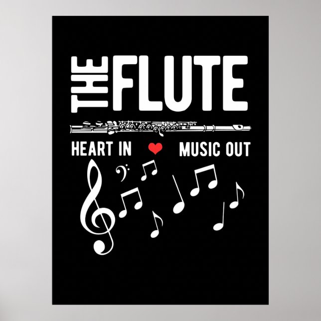 The Flute Heart In Music Out Poster (Front)
