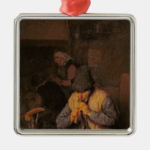 The Flute Player, 17th century Metal Ornament