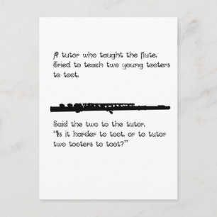 The Flute Tutor Postcard