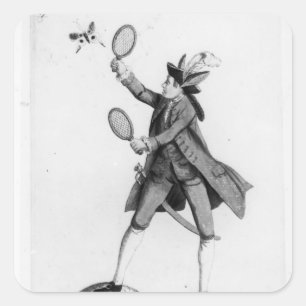 The Fly Catching Macaroni Square Sticker