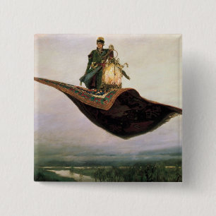 The Flying Carpet 2 Inch Square Button