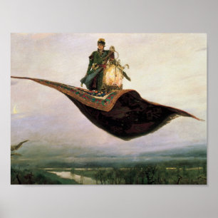 The Flying Carpet by Viktor Vasnetsov (1880) Poster