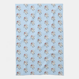 The Flying Christmas Goat Kitchen Towel