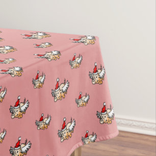 The Flying Christmas Pig Tablecloth