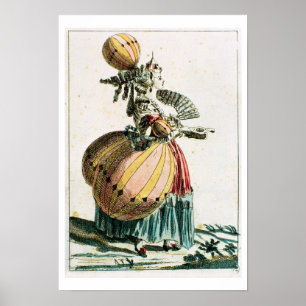 The Flying Coquette, c.1784 (colour engraving) Poster
