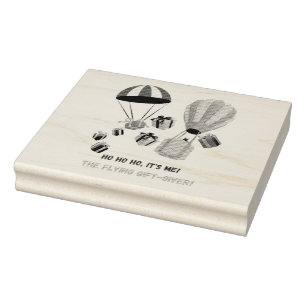 The flying gift-giver Men's Basic T-Shirt Rubber Stamp