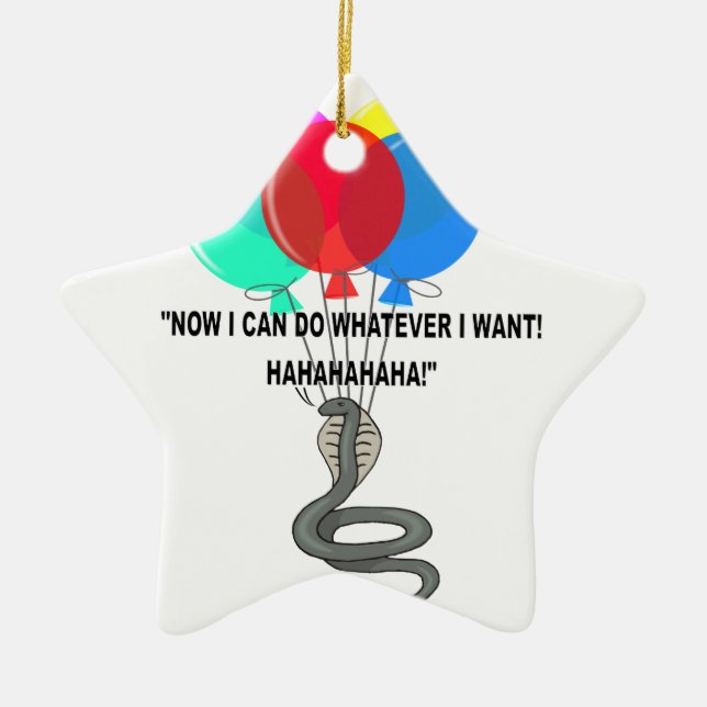 The Flying Snake Ceramic Ornament (Front)