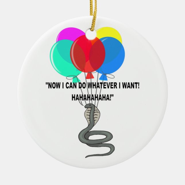 The Flying Snake Ceramic Ornament (Front)