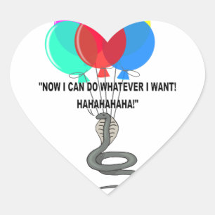 The Flying Snake Heart Sticker