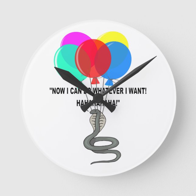 The Flying Snake Round Clock (Front)