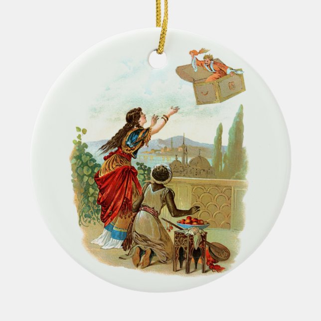 The Flying Trunk  Ceramic Ornament (Front)