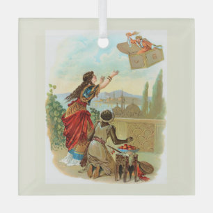 The Flying Trunk  Glass Ornament