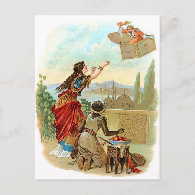 The Flying Trunk Postcard (Front)