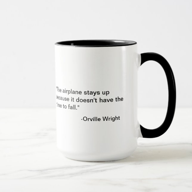 The Flyopia.com Wright Turbine Flyer and Quote Mug (Right)